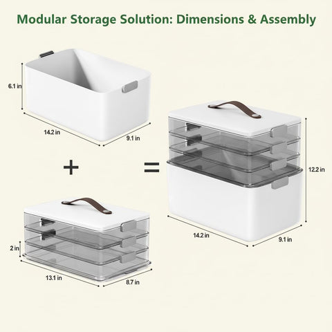 MOPALL modular stack configuration demonstrates flexible storage options.