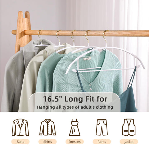 MOPALL slim profile saves closet space without crowding rods.