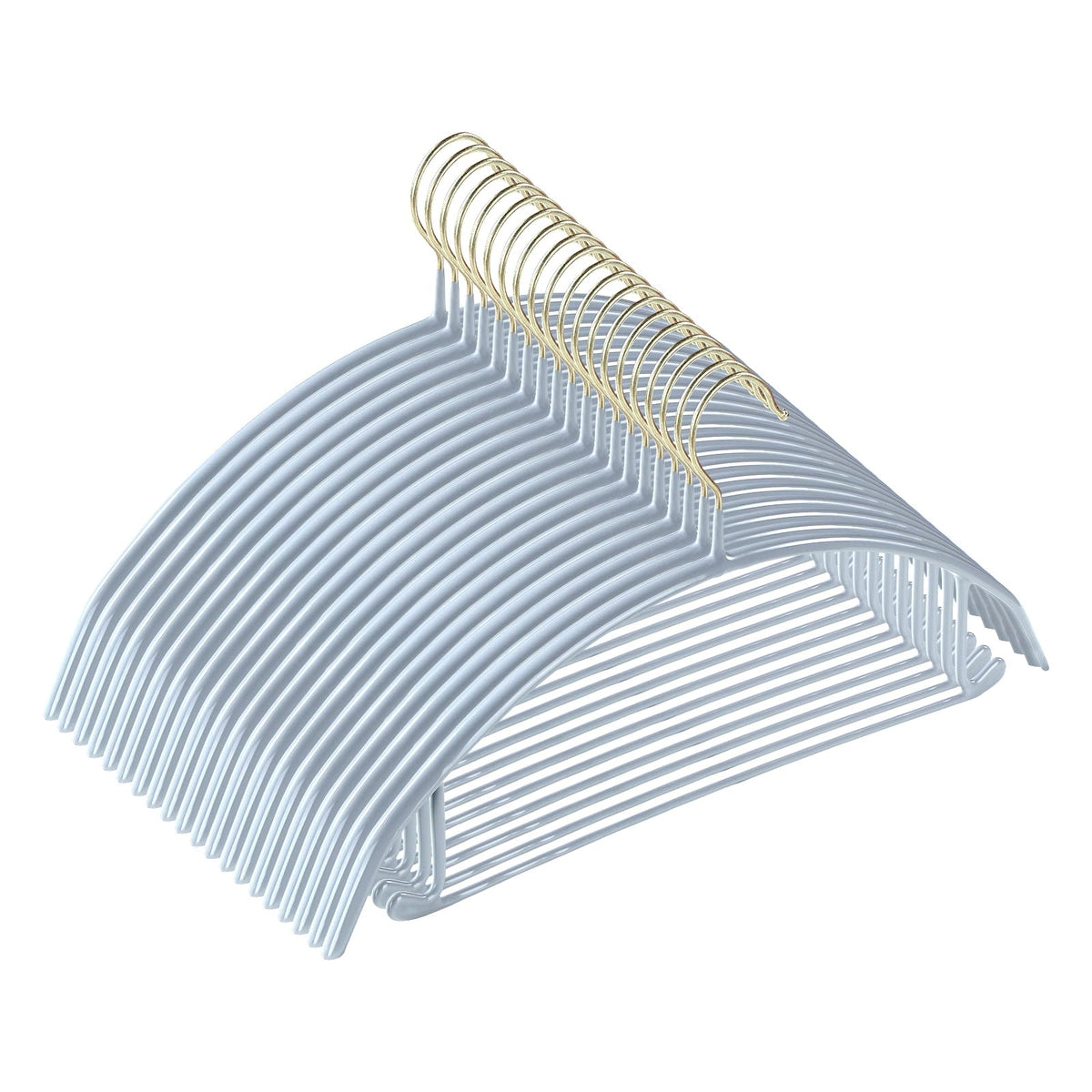 MOPALL 20-pack hanger with non-slip coating keeps garments secure.