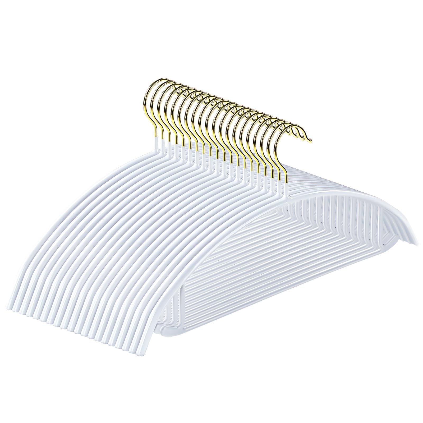 MOPALL 20-pack clothes hangers with heavy-duty metal body for sturdy daily use.