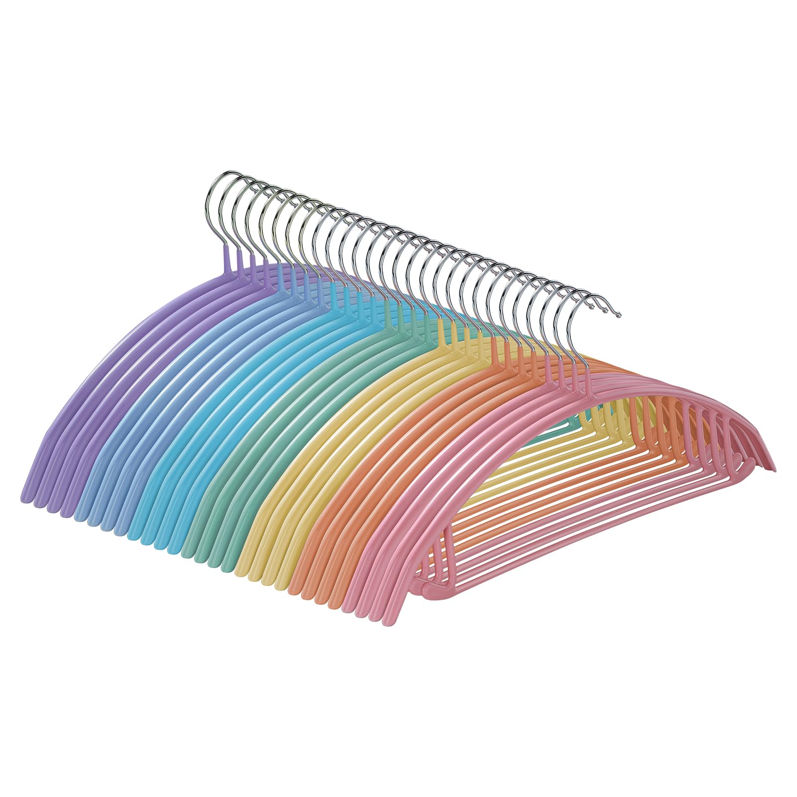MOPALL arch-design hanger prevents shoulder bumps, protecting sweaters.