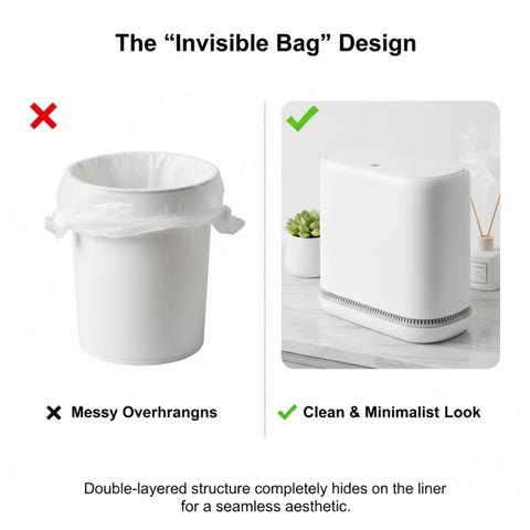 MOPALL dog proof trash can lid provides a secure press top for pet and toddler safety.