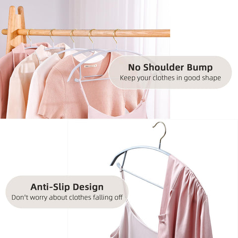 MOPALL ergonomic curved shoulders prevent bumps and maintain shape.