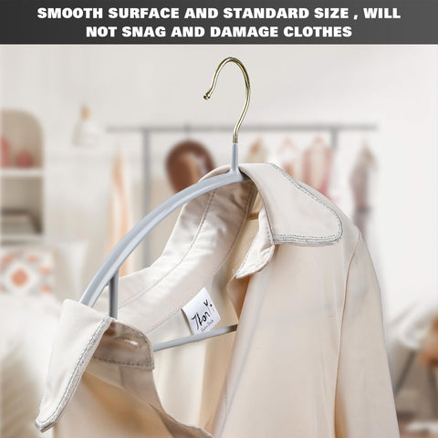 MOPALL heavy-duty metal core supports coats and jackets reliably.