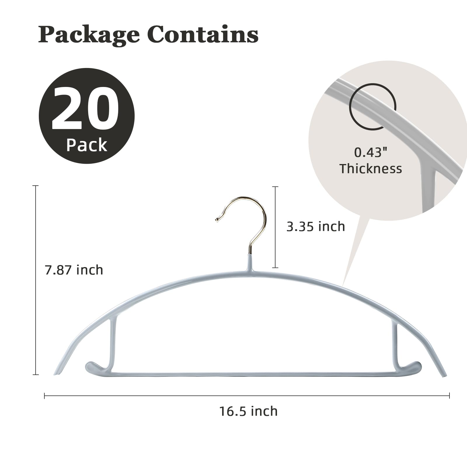 MOPALL slim profile hangers maximize closet space.