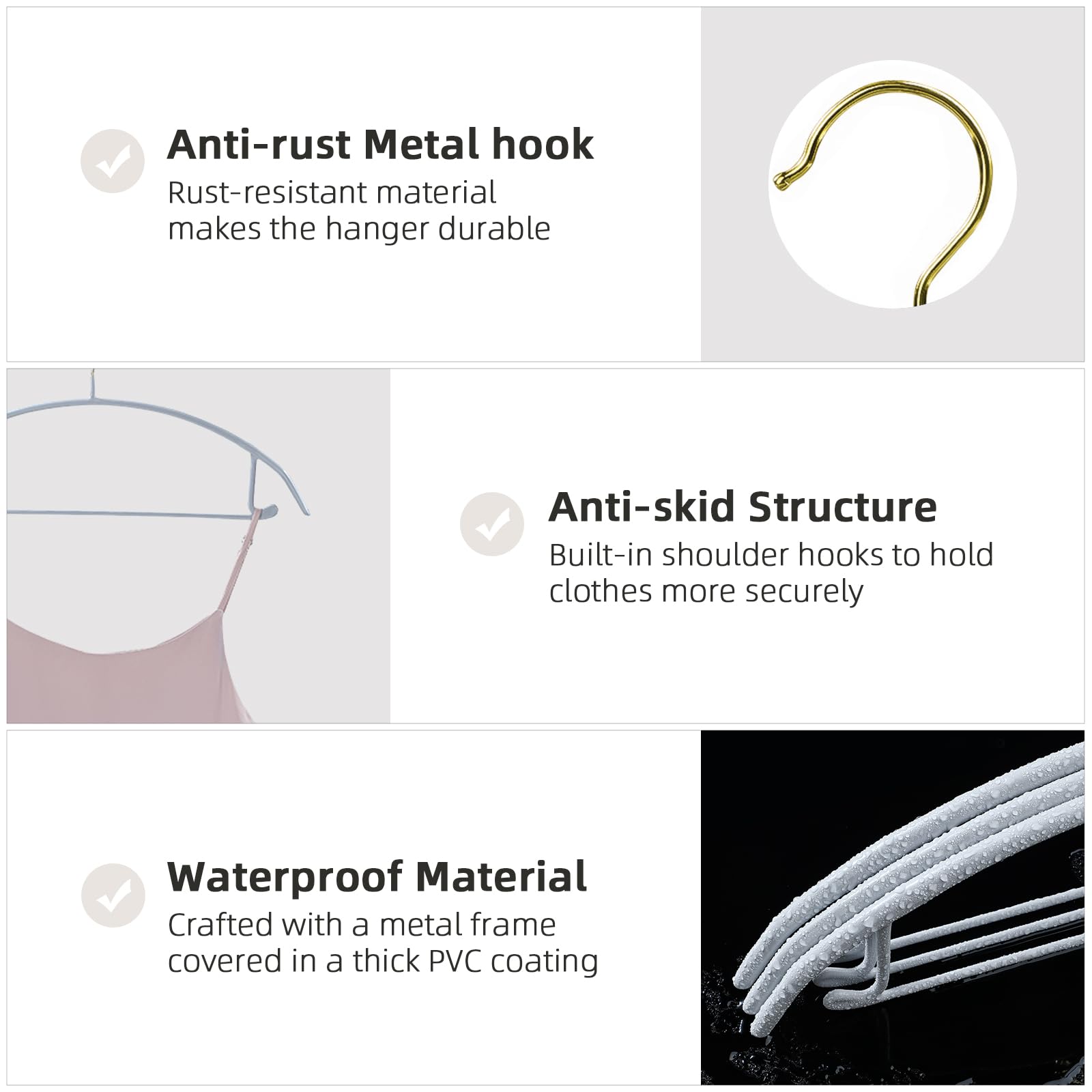 MOPALL waterproof PVC coating dries wet clothes without snagging.