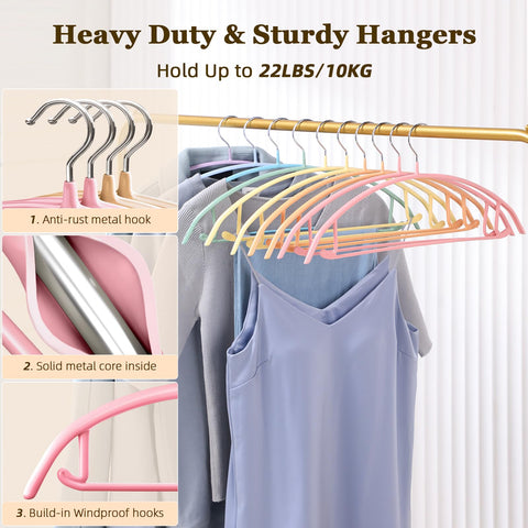 MOPALL non-slip PVC-coated hanger keeps garments secure