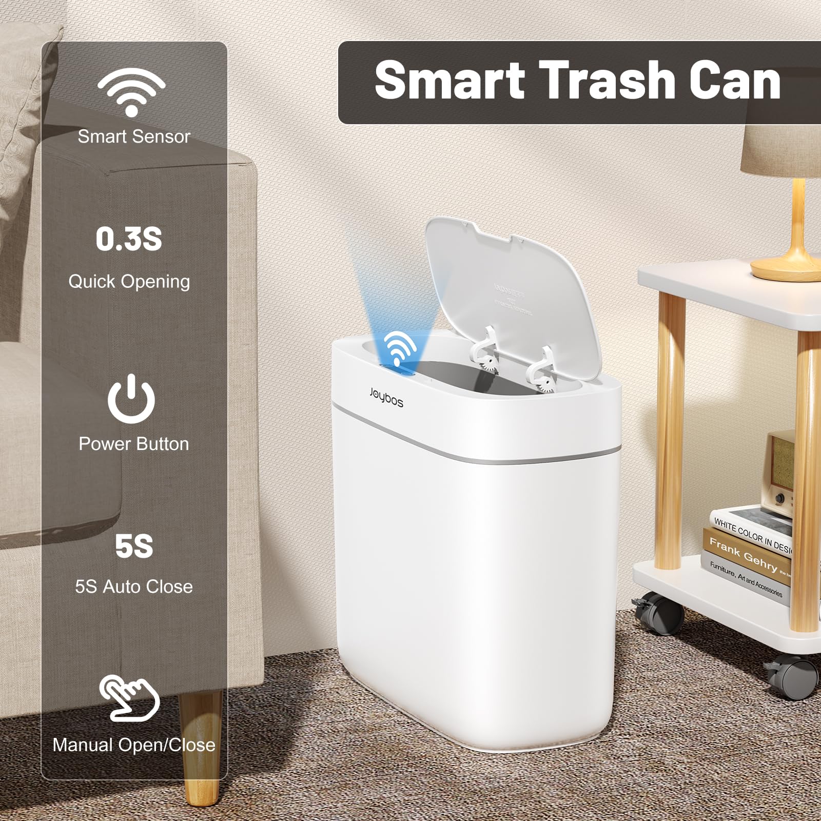 MOPALL self-sealing bags trap odors when the lid closes.
