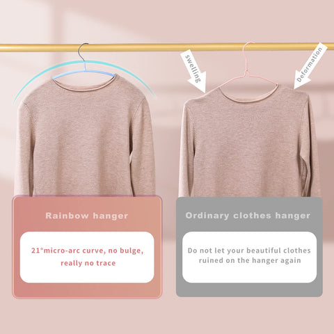 MOPALL sweater hanger with 21-degree curve prevents shoulder dimples