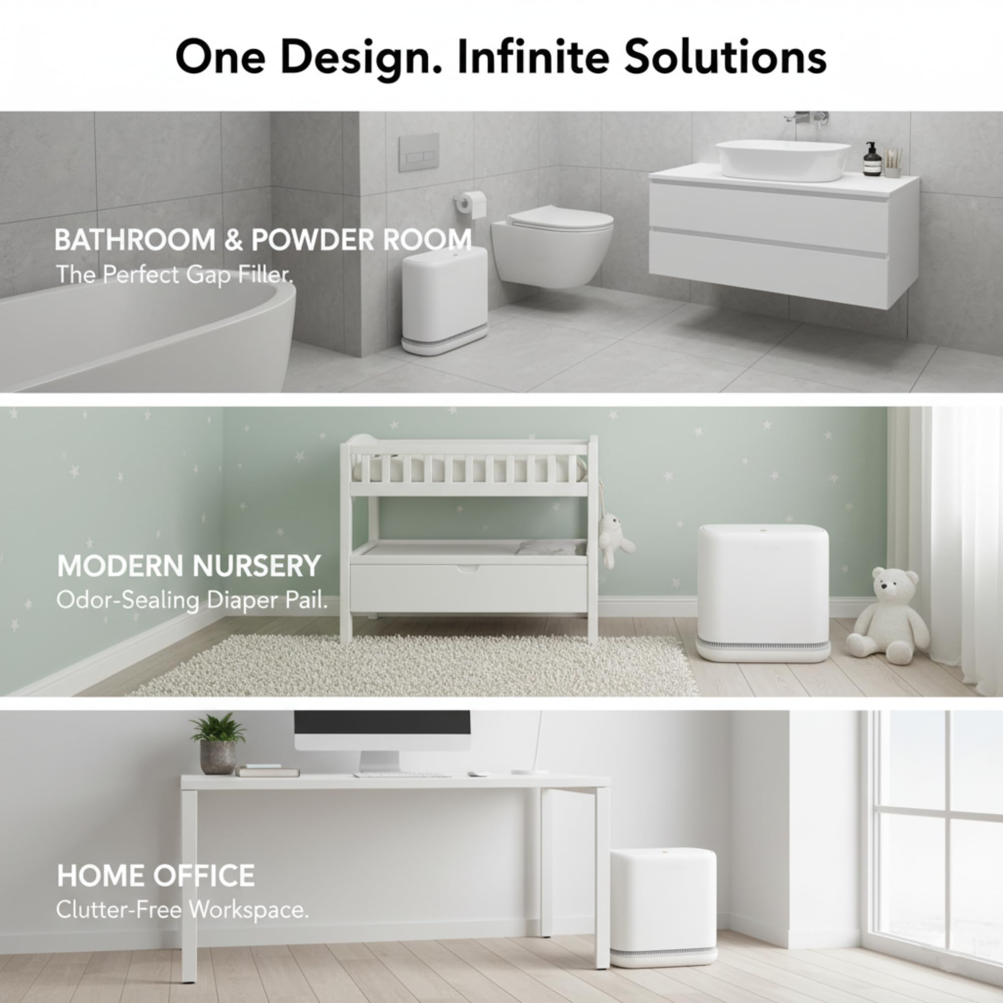 MOPALL slim footprint keeps spaces open and functional.
