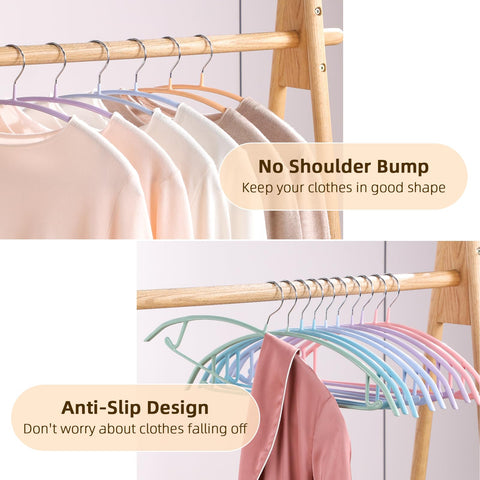 MOPALL 16.5 inch wide hanger maximizes closet space.