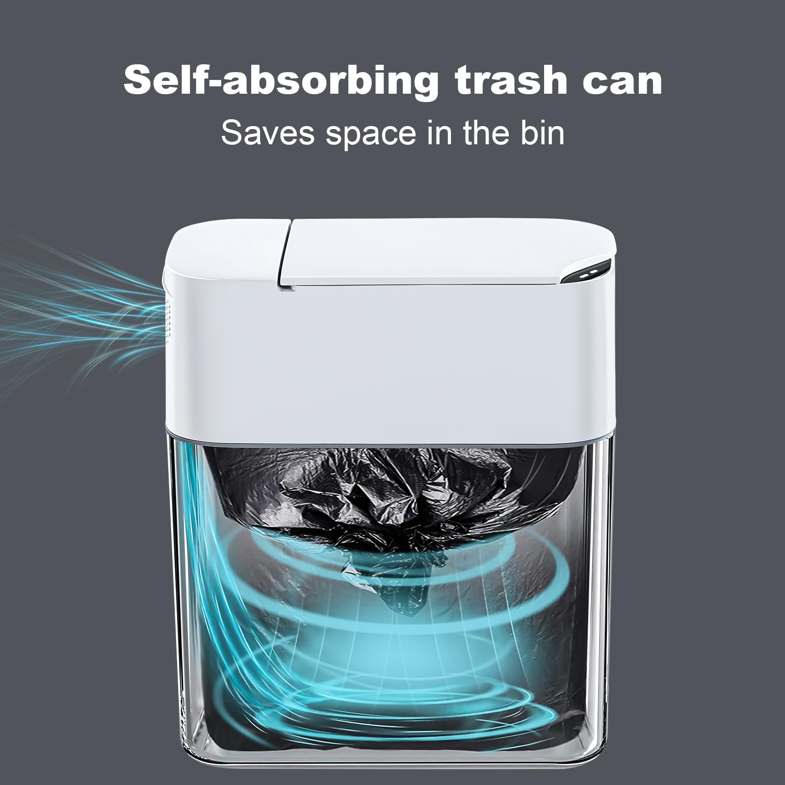 MOPUP narrow 3.5-gallon trash bin fits tight corners while keeping odors contained.