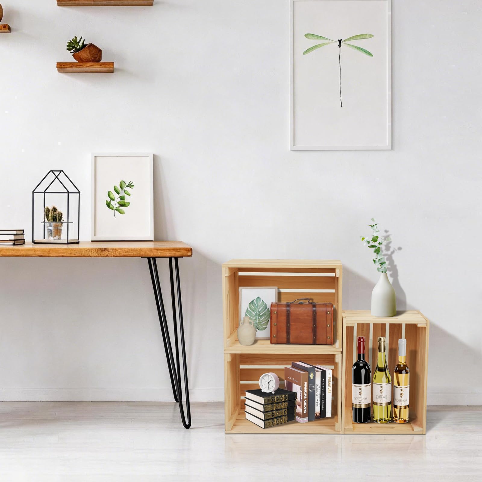 MOQRUAO rustic display crates for boutique or home décor.