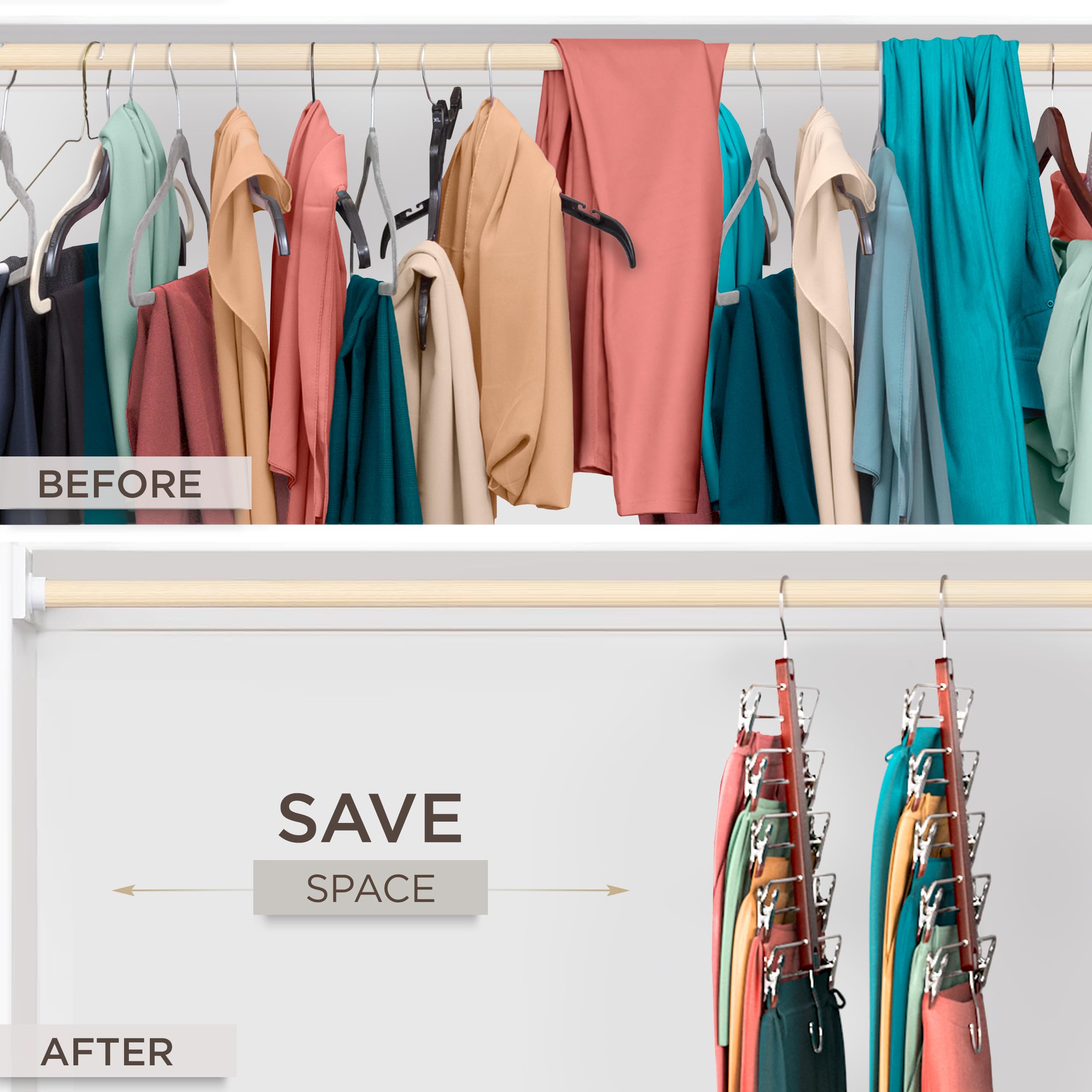 MORALVE durable steel hardware supports up to 30 pounds per hanger.