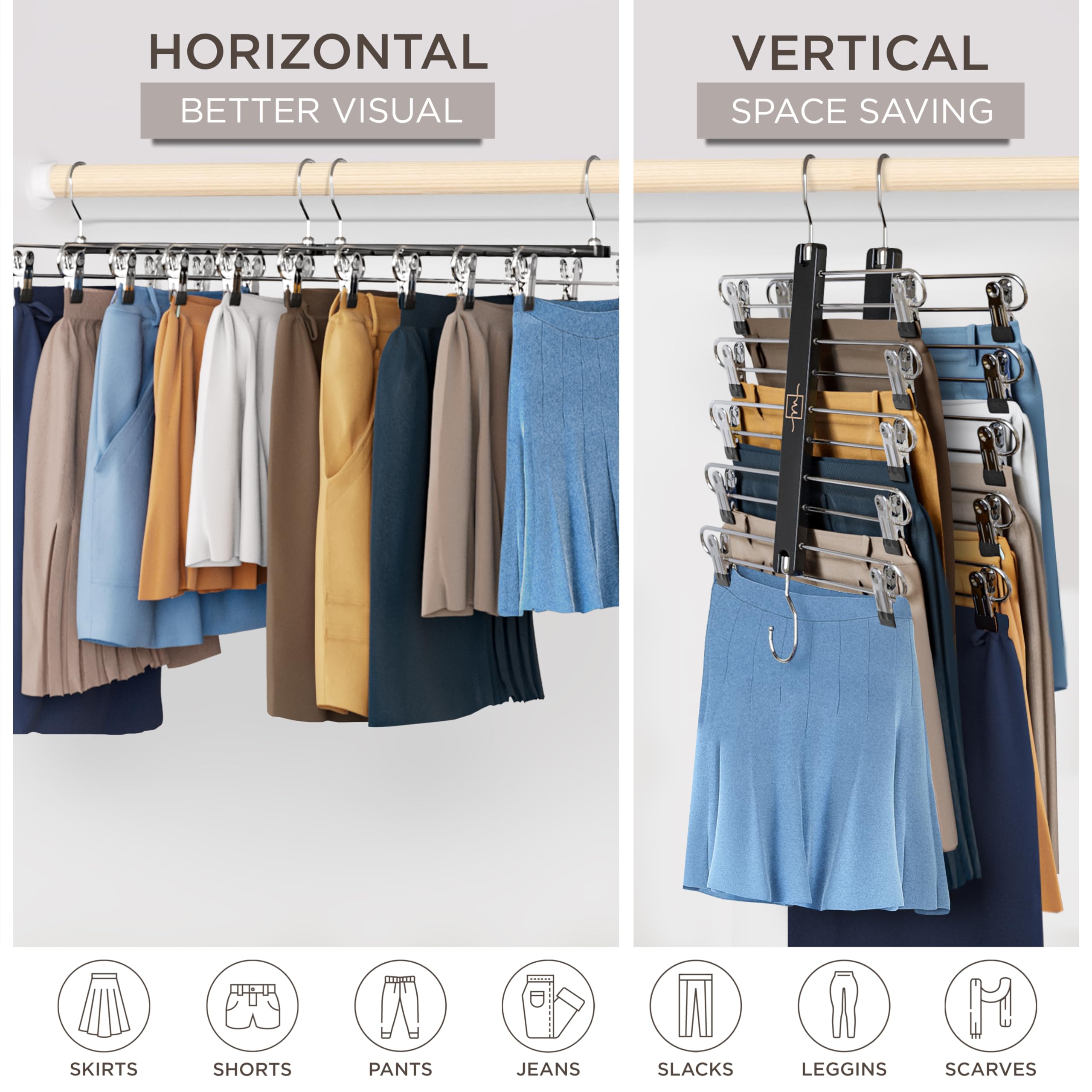 MORALVE premium European beechwood and steel hardware supports up to 30lbs