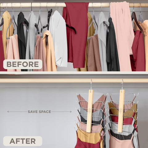 MORALVE durable beechwood closet organizer with steel hardware