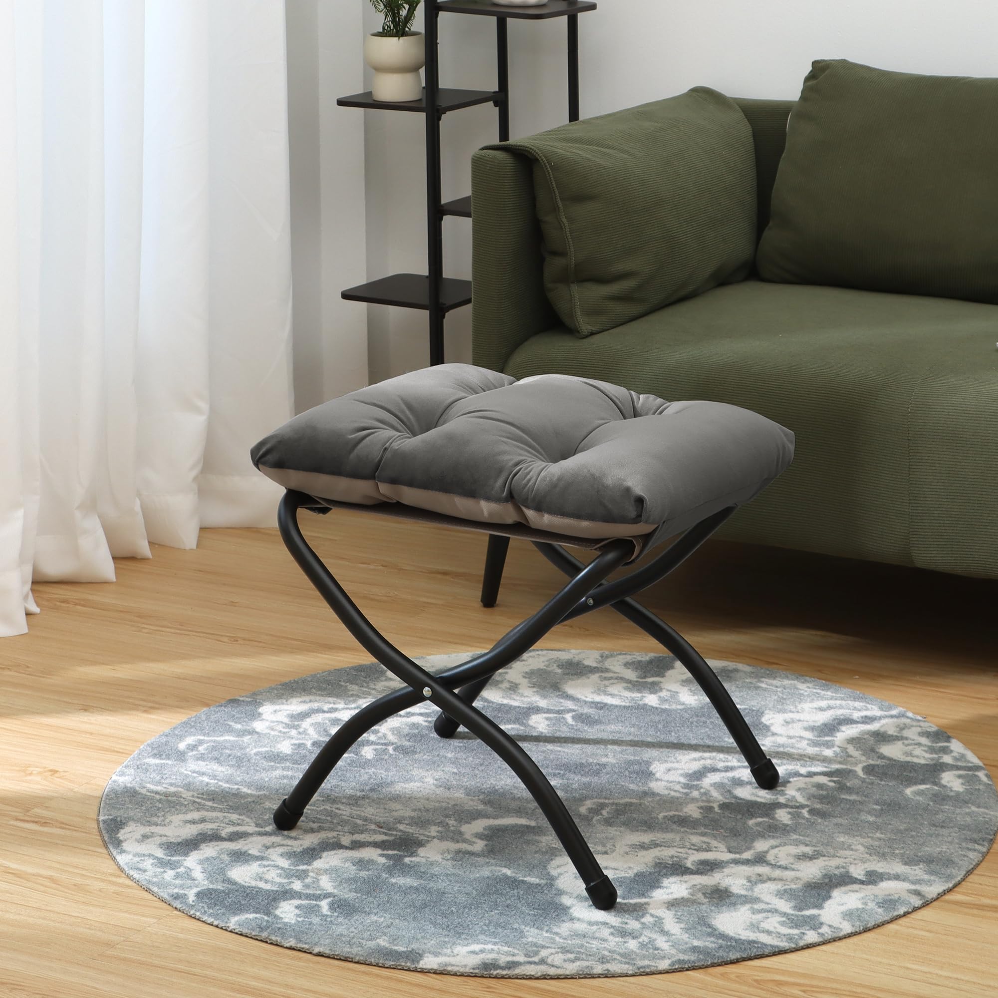 Mordchil HF sturdy metal-frame ottoman highlights durable construction