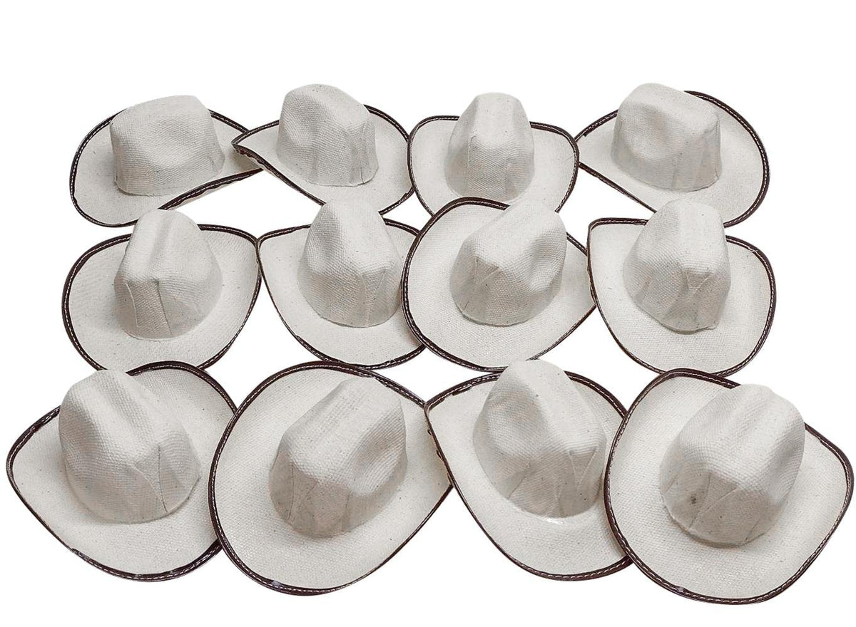 More Fiesta beige mini cowboy hats for festive centerpieces