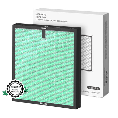 MORENTO HY4866 two-pack pet dander replacement filter for cleaner air