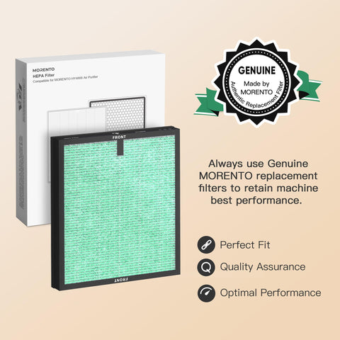 MORENTO HY4866 true HEPA filter close-up for effective particle capture