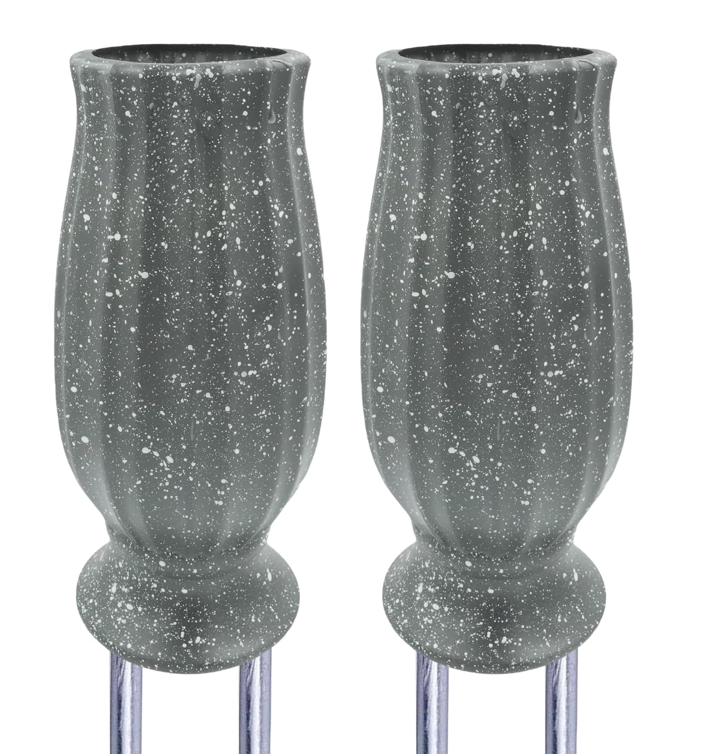 Moriahan 2-piece cemetery vases for stable grave decoration on headstones.