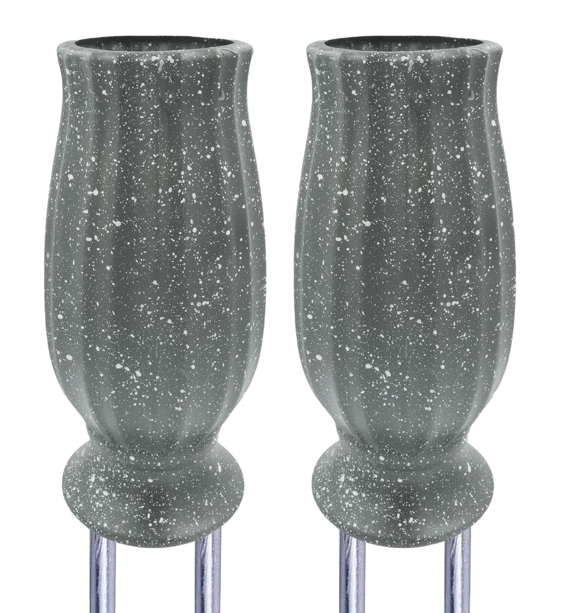 Moriahan 2-piece cemetery vases for stable grave decoration on headstones.