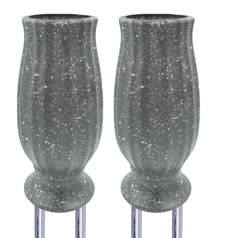 Moriahan 2-piece cemetery vases for stable grave decoration on headstones.