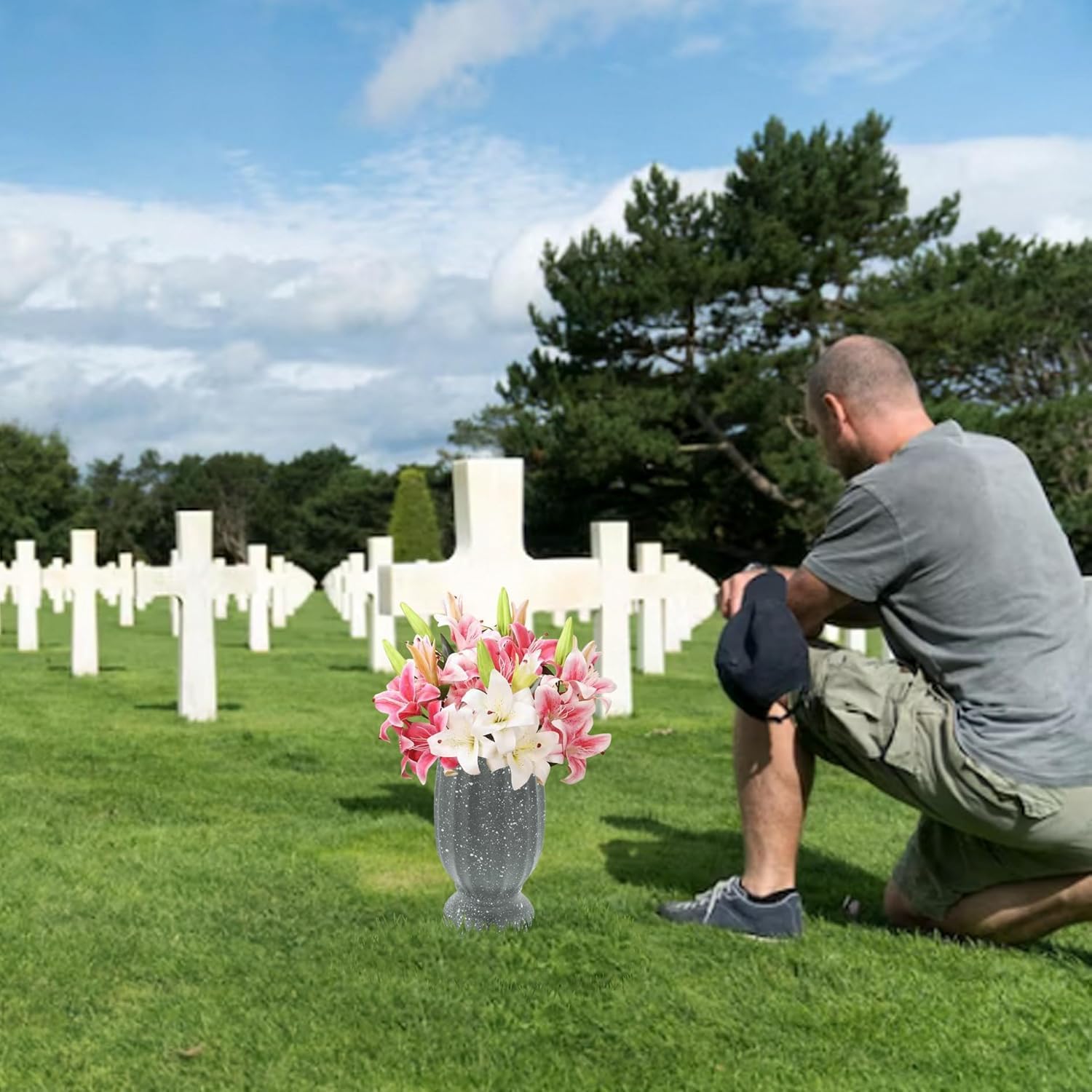 Moriahan outdoor grave decor delivers wind and rain resilience.