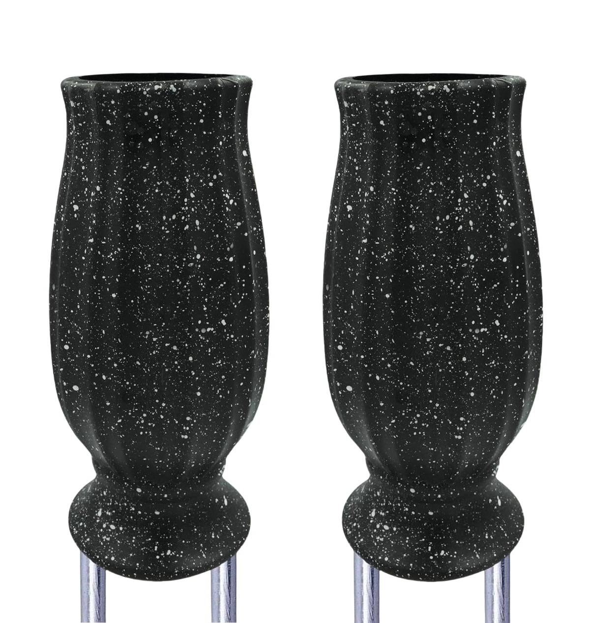 Moriahan cemetery vase with a 3.5-inch mouth for fuller floral displays