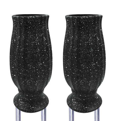 Moriahan cemetery vase with a 3.5-inch mouth for fuller floral displays