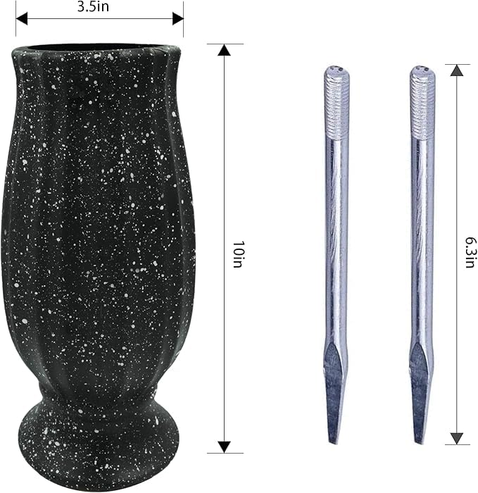 Moriahan grave vase with 6.3-inch spikes for stable outdoor use
