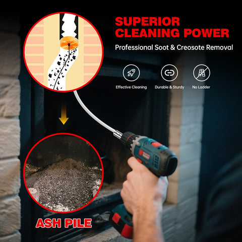 Morinoli 39.3 inch chimney rods for long reach and easy alignment