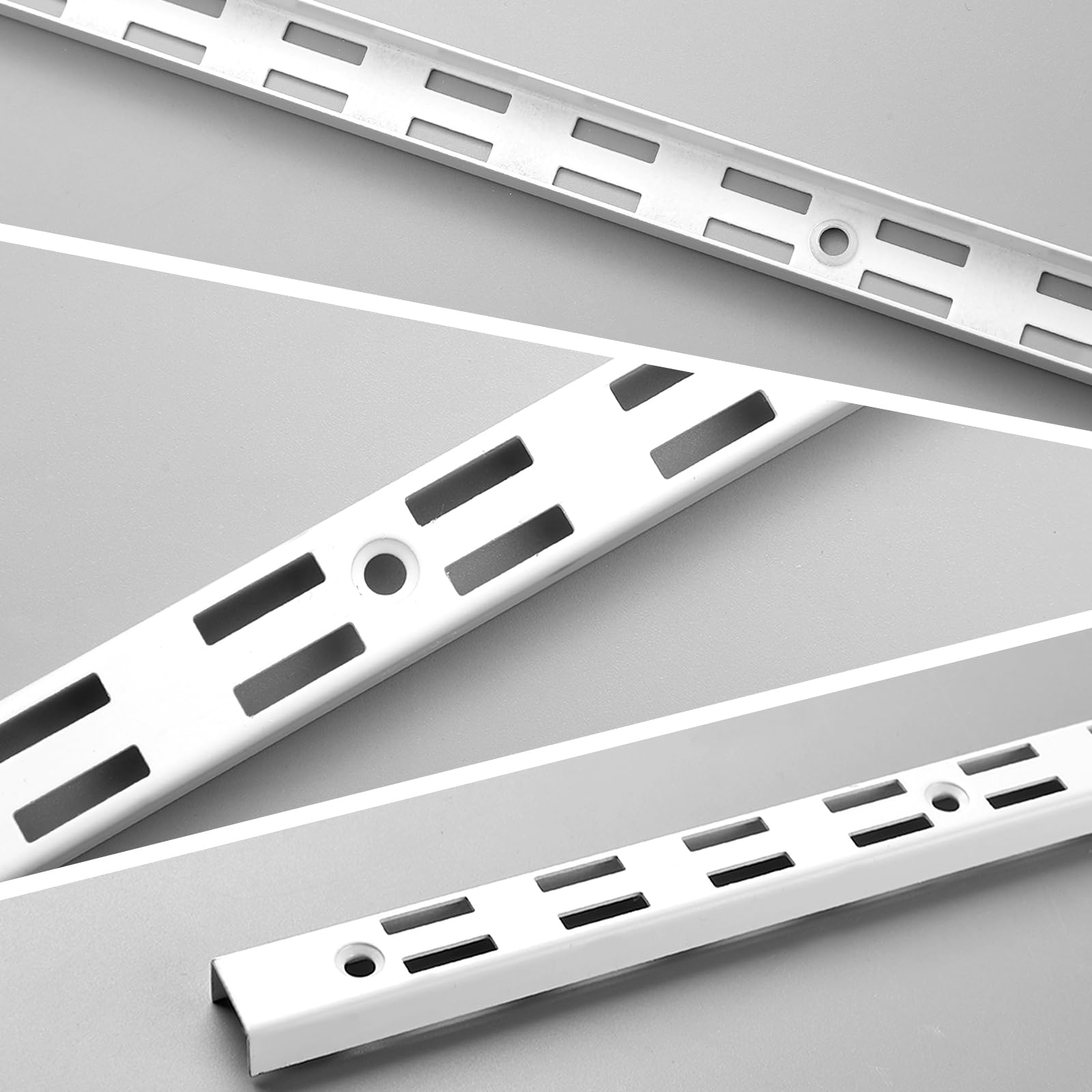 MorningRo wall-mounted rails enable quick screw-in installation for versatile shelving