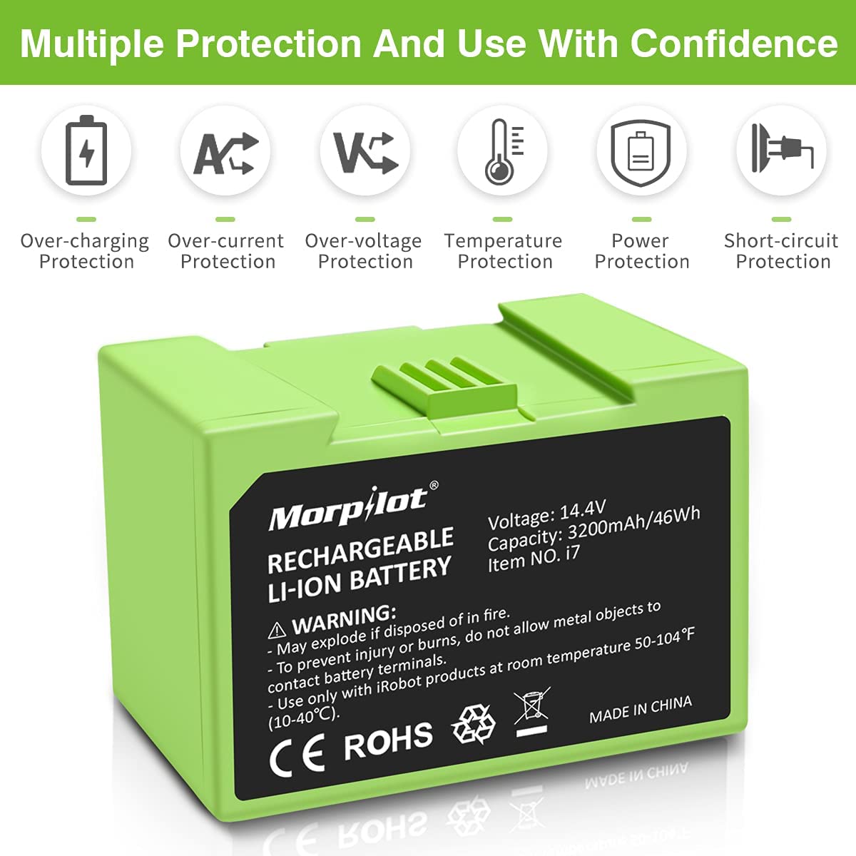 Morpilot battery protection system guards Roomba against overcharge and overheating