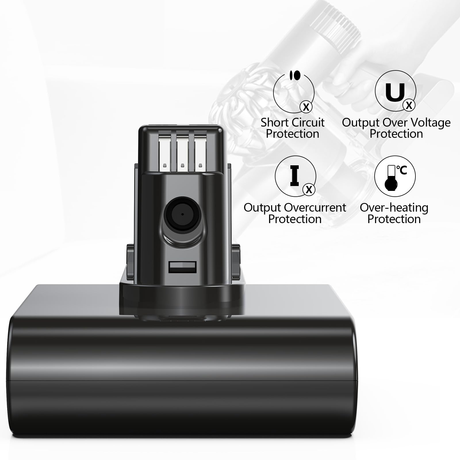 Morpilot battery smart chip protecting against overheating during use