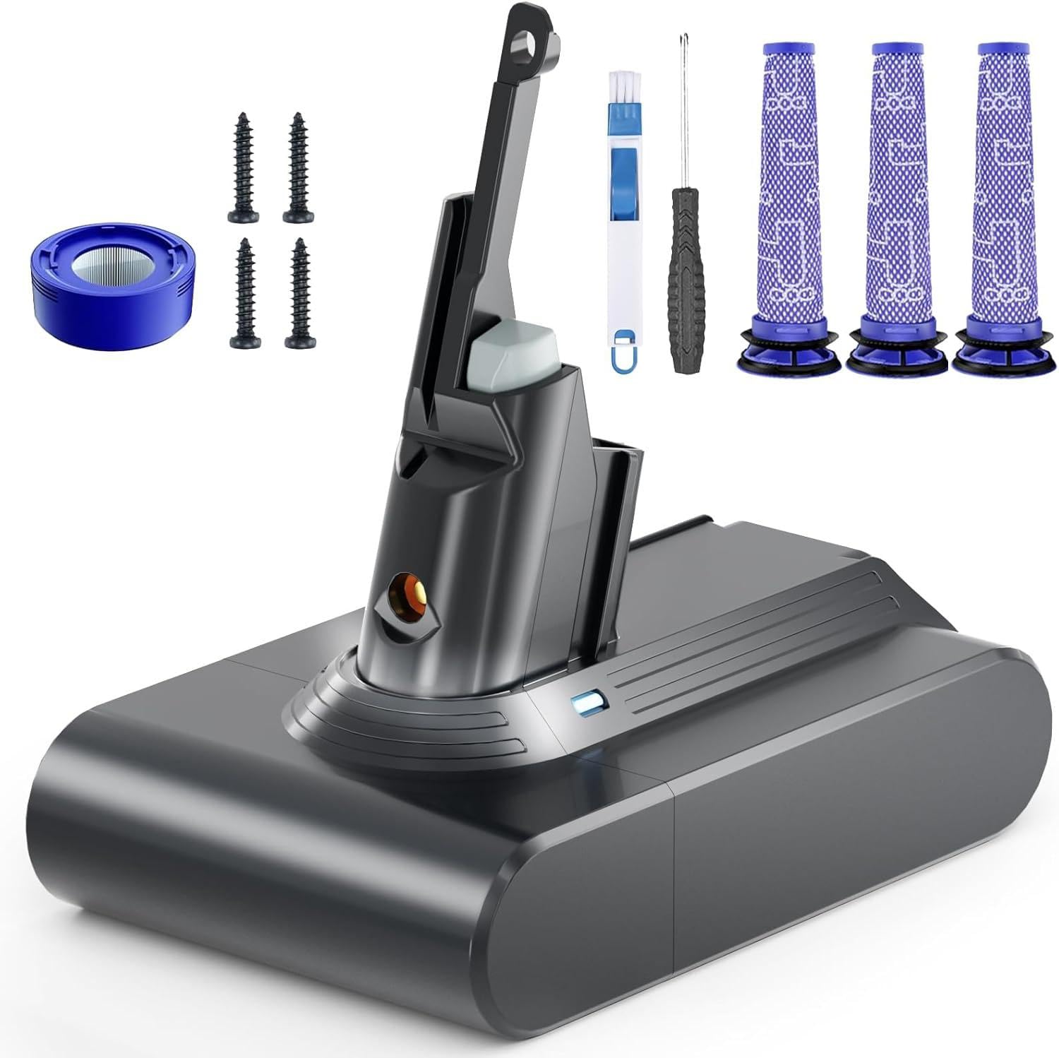 Morpilot Dyson V7 battery replacement packaging for quick upgrade