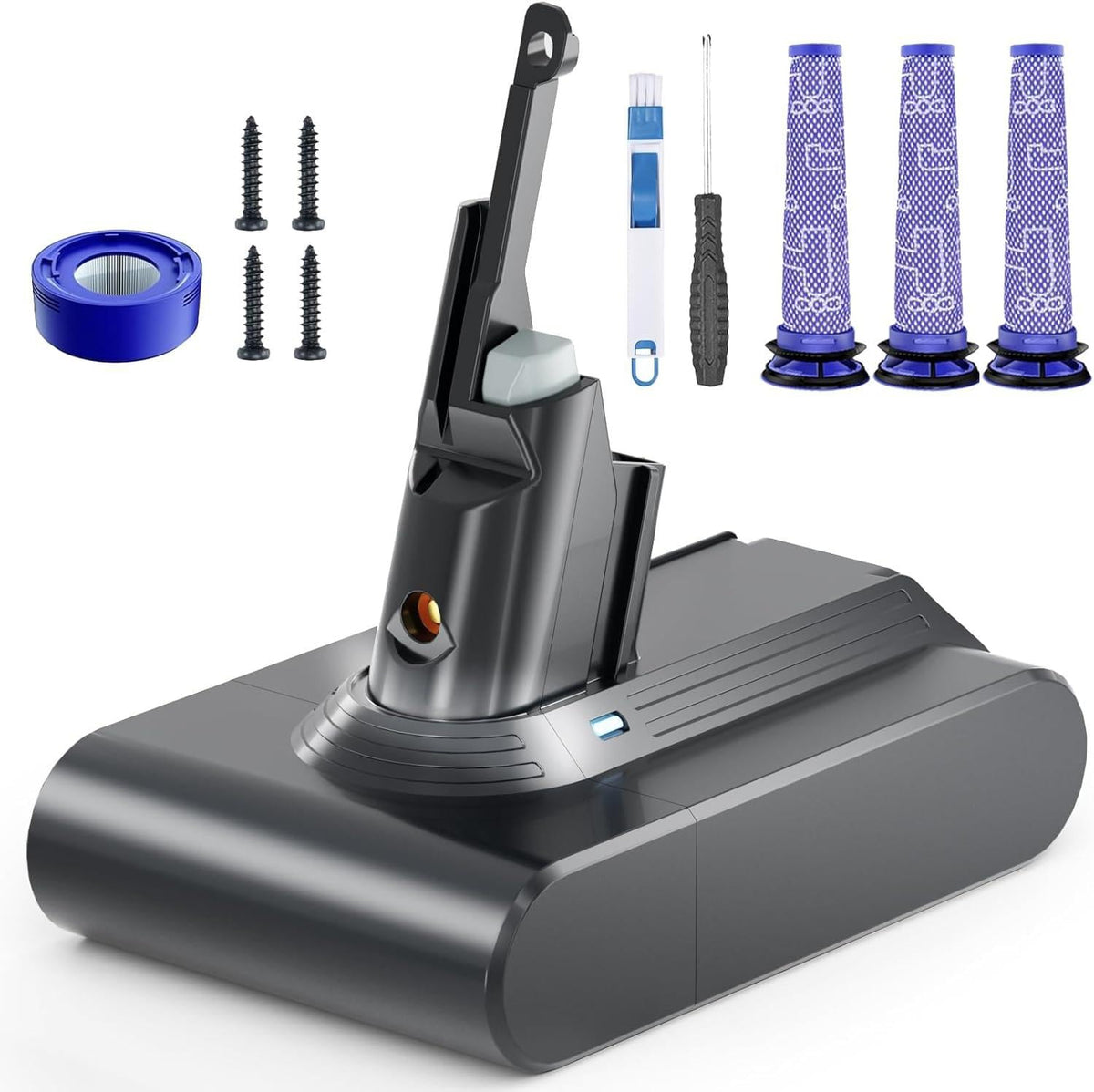 Morpilot Dyson V7 battery replacement packaging for quick upgrade