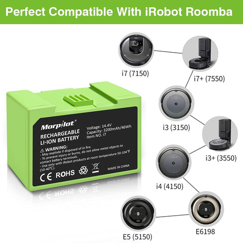 Morpilot replacement Roomba i7 battery package simplifies upgrades