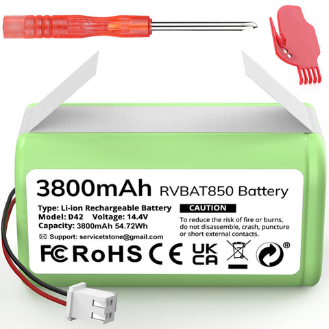 Morpilot RVBAT850 battery packaging ready for quick Shark replacement