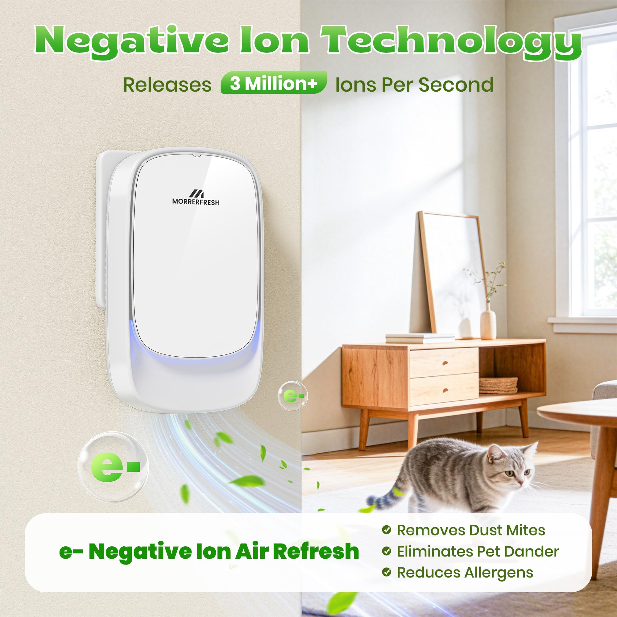 Morrerfresh Air Ionizers in cat litter room deodorizing the space