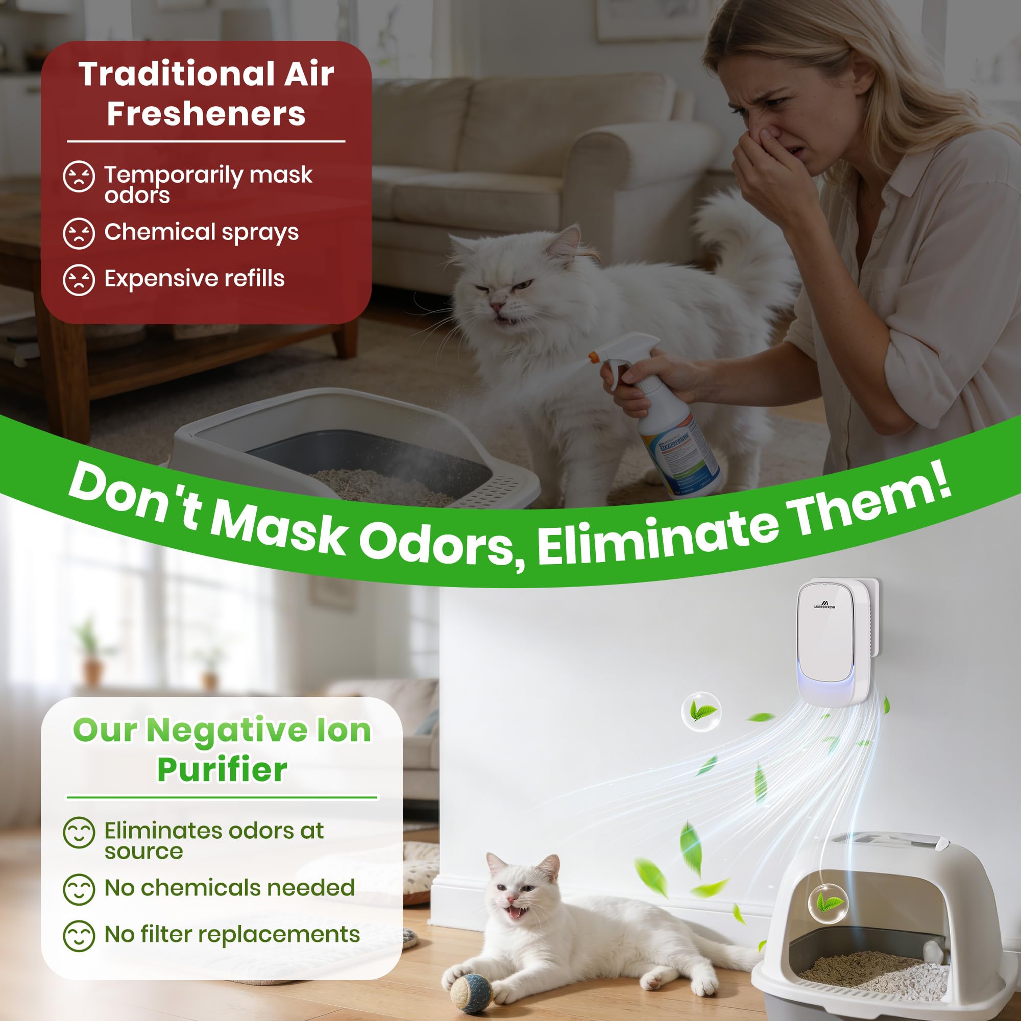 Morrerfresh Air Ionizers compact design fitting small spaces