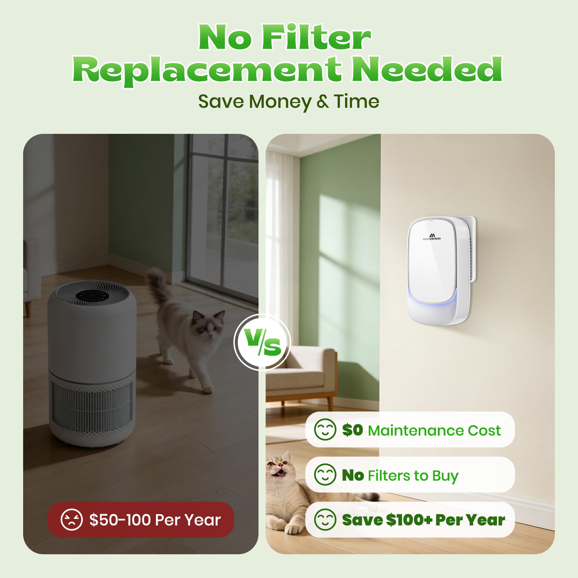 Morrerfresh Air Ionizers acting as a pet odor eliminator in action