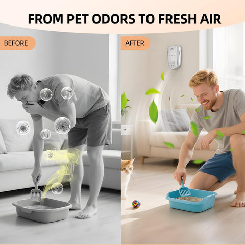 Morrerfresh ozone air purifier in-use for powerful odor breakdown in any room.