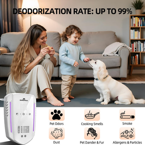 Morrerfresh silent operation keeps bedrooms peaceful while deodorizing around litter areas.