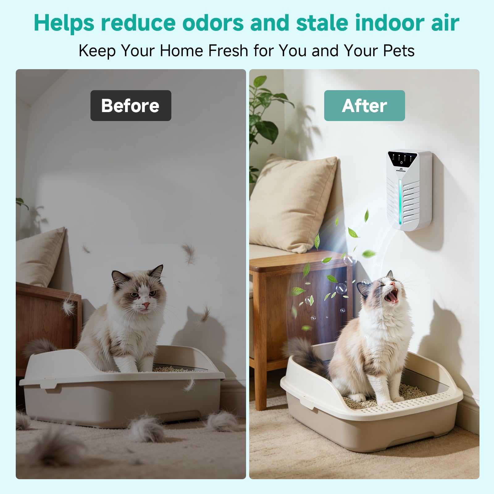 Morrerfresh small-space-purifier fits bathrooms and desks without clutter.