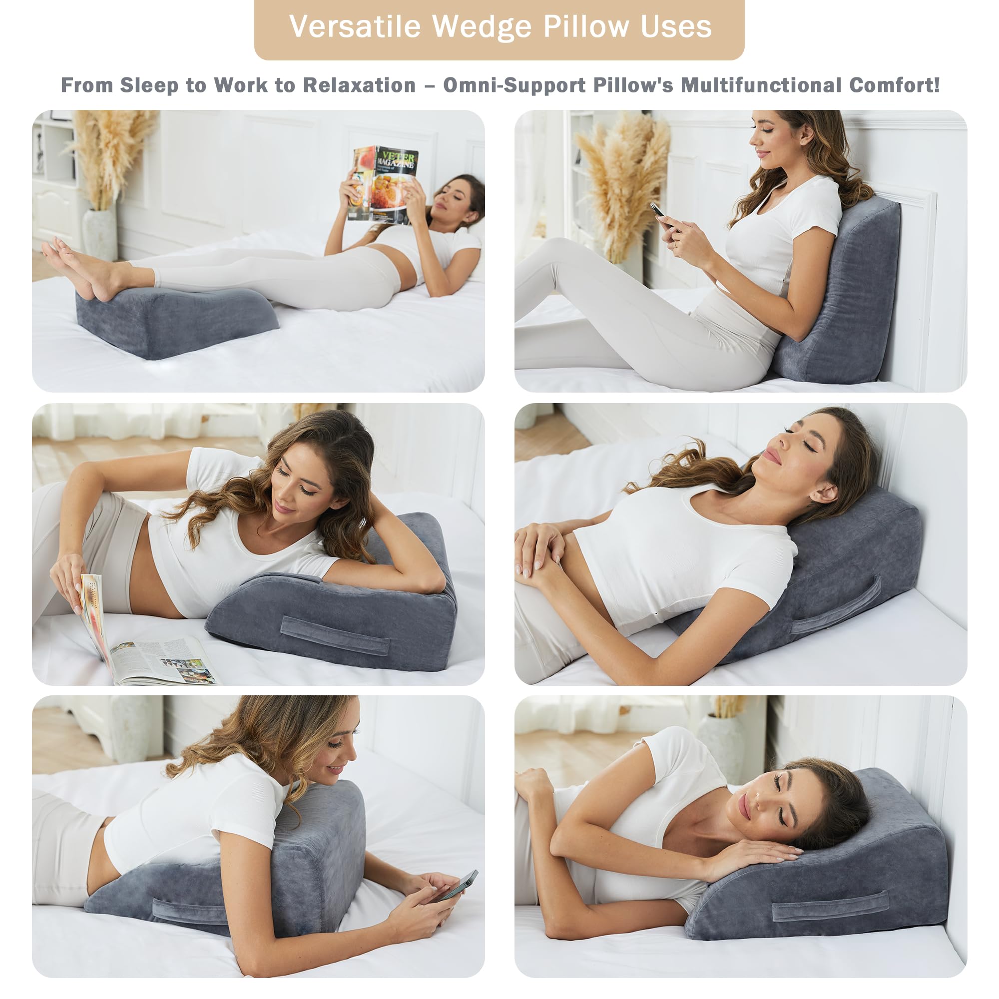 MORTGO leg elevation pillow cover removable and machine washable