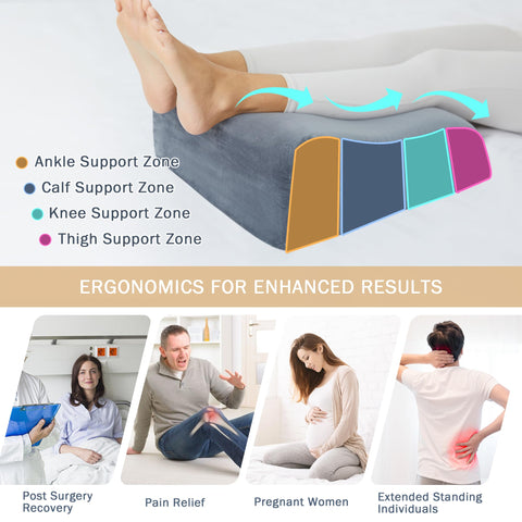 MORTGO leg elevation pillow size 19.5 by 16 by 8 inches for versatile use