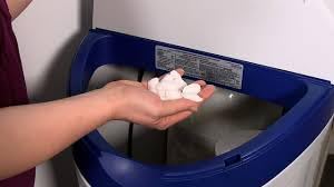 Morton Softener Salt easy-tear opening bag enables quick pouring and use