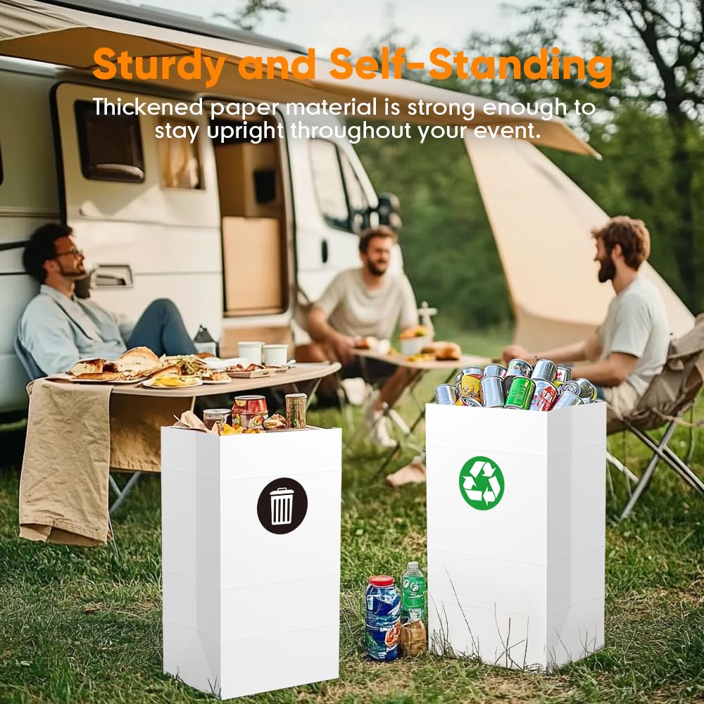 Moryimi 30-gallon trash can offers ample capacity for large events.