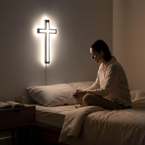 Durable MoSavris cross with acrylic back panel and PVC tubing.